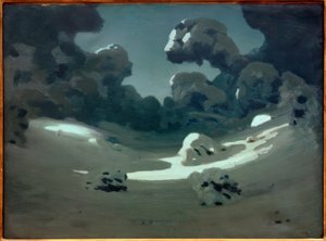在森林里的月光。冬季 作者 Archip Ivanovich Kuindschi