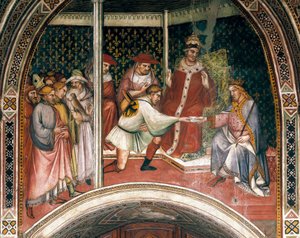 Sejarah Paus Alexander III, lukisan dinding oleh Spinello Aretino