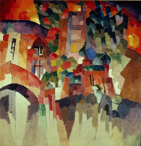 Kislovodsk Landscape带盖茨的风景，1913年