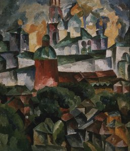 三位一体-塞尔吉乌斯修道院风景画，1920年