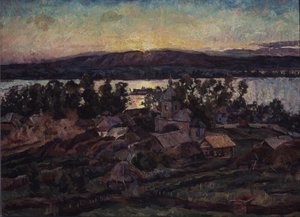 1928年的日落 作者 阿里斯塔克（Aristarkh Vasilievic Lentulov）