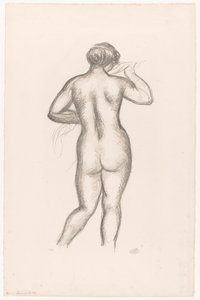 从背后看女性裸体
Femme nue de dos（原标题） 作者 阿里斯蒂德·马约尔（艺术家签名）