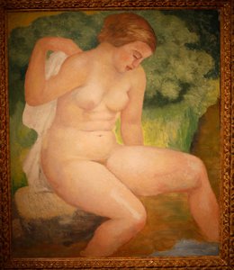 丛林中的沐浴者，约1931年（木板油画） 作者 阿里斯蒂德·马约尔