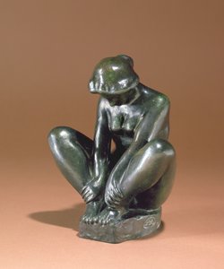 女孩抱着两只脚，1920年（青铜）