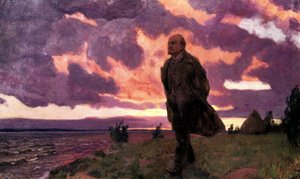 "Lenin a Razliv", painting by Arkady Alexandrovich Rylov 作者 Arkadij Aleksandrovic Rylov