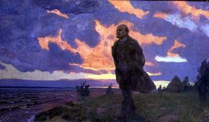 弗拉基米尔-伊里奇-列宁（1870-1924）在岸上 作者 Arkadij Aleksandrovic Rylov
