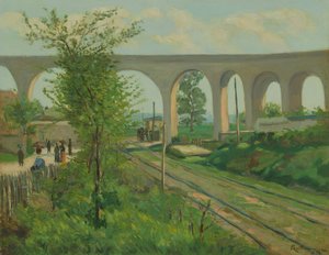 位于Sceaux铁路交叉口的Arcueil引水渠，1874年。