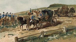 Postilions，carriage and mail coach，荷兰，19世纪