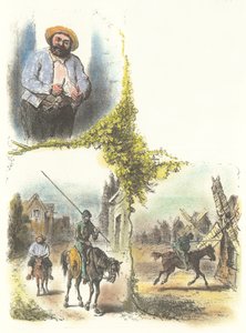 Armand-Louis-Henri Telory的插图，描绘了儿童对Don Quichot的改编 作者 阿曼德·路易斯·亨利·特洛里