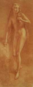 女裸（红粉笔）