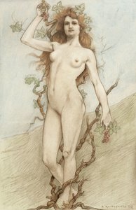 女裸体与葡萄