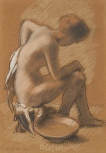 女人上厕所 女人在她的厕所，1917年。 作者 阿曼德·拉森福斯