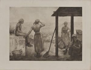 女矿工（印刷） 作者 阿曼德·拉森福斯