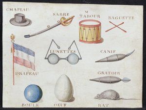 插图来自&39;1814年法国字母书&39;，酒吧。作者：Charles Plante Fine Arts，1814
