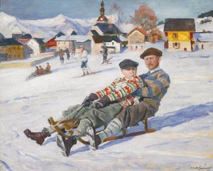 罗马尼亚的卡罗尔二世和罗马尼亚的迈克尔王子，1930年代初 作者 阿诺德·鲍里索维奇·拉霍夫斯基