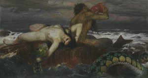 德语：Triton und Nereïde 海卫一与尼厄丽德 作者 阿诺德·伯克林