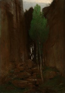 狭窄峡谷的春天，1881年 作者 阿诺德·伯克林