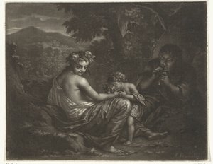 牧羊女和牧羊人与他们的孩子 作者 阿诺德（Arnold Houbraken）