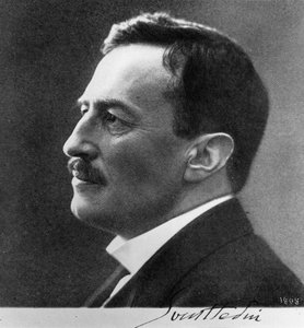 Sven Anders Hedin（1865-1952）1909年的肖像（bw照片）