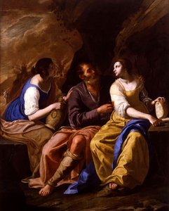 意大利语  罗得和他的女儿们 作者 蒿（Artemisia Gentileschi）