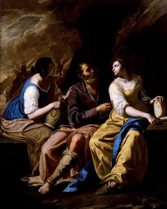 罗得和他的女儿们，约1635-1637。 作者 蒿（Artemisia Gentileschi）