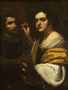 自画像》，1637年。 作者 蒿（Artemisia Gentileschi）