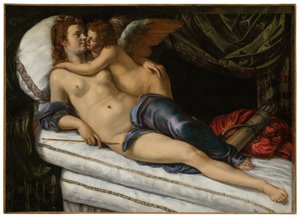 维纳斯和丘比特 作者 蒿（Artemisia Gentileschi）