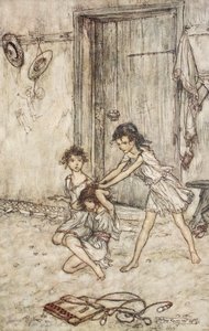 她上学时是个泼妇，来自威廉·莎士比亚的《仲夏夜之梦》插图