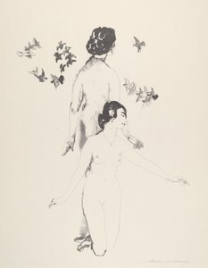盘旋的鸽子 作者 亚瑟·戴维斯（Arthur B.Davies）