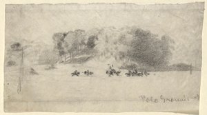 马球场 作者 亚瑟·戴维斯（Arthur B.Davies）