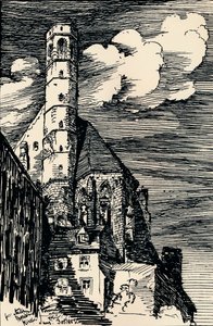 维也纳的意大利玛丽安教堂》，约1900年 作者 亚瑟·贝雷斯福德·派特
