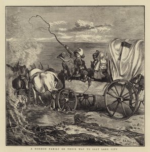 一个摩门教徒家庭在去盐湖城的途中 作者 Arthur Boyd Houghton