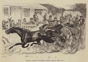 Graphic America，Trotting，Eighth Avenue，New York 作者 Arthur Boyd Houghton