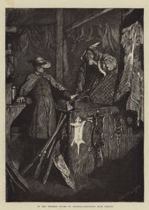 在美国西部，与印第安人交换 作者 Arthur Boyd Houghton
