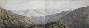山中的夕阳 作者 亚瑟·库斯特
