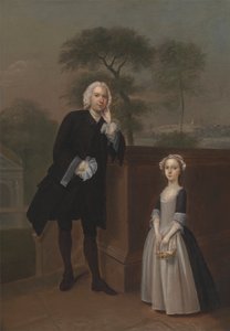 一个身份不明的男人和他的女儿 作者 亚瑟·戴维斯（Arthur Devis）