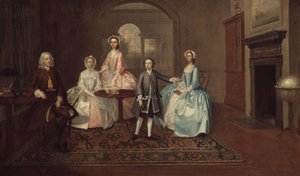 约翰·汤姆林森及其家人，1745年 作者 亚瑟·戴维斯（Arthur Devis）