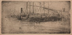 沿着凯霍加河滑行，1887年。 作者 亚瑟·施耐德（Arthur E. Schneider）。
