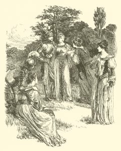The Legend Of Britomart, The Golden Girdle Awarded (engraving)