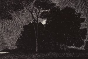 在山毛榉绿（石版画）的一些悠扬情节中 作者 亚瑟·乔治·沃茨（Arthur George Watts）