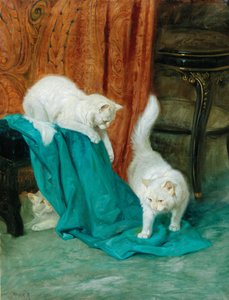 猫咪玩耍 作者 亚瑟·海耶（Arthur Heyer）