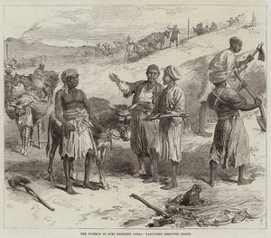 苏伊士海上运河的地峡，劳动者去除地球 作者 亚瑟·霍普金斯
