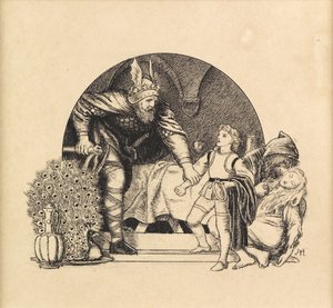 骑士精神，1871年 作者 亚瑟·休斯