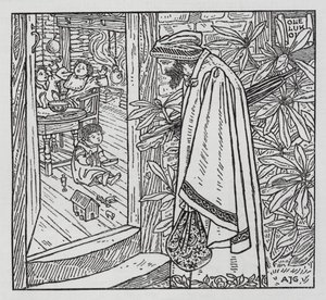 汉斯·克里斯蒂安·安徒生：Ole Luk-Oie（石版画） 作者 亚瑟·约瑟夫·加斯金