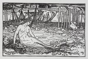 安徒生：小美人鱼（石版画） 作者 亚瑟·约瑟夫·加斯金