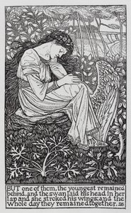 汉斯·克里斯蒂安·安徒生：野天鹅（石版画） 作者 亚瑟·约瑟夫·加斯金