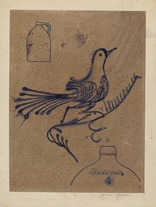 炻器壶，约1937年。 作者 亚瑟马修斯