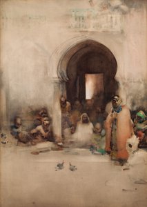 斗鸡，1900年。 作者 亚瑟·梅尔维尔