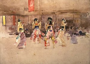 爪哇舞者（纸上水彩画 作者 亚瑟·梅尔维尔