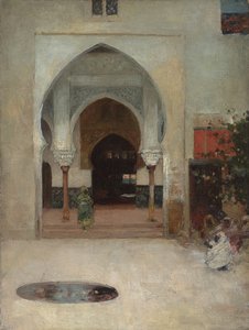 学习“在后宫的门”，c。 1890年 作者 亚瑟·梅尔维尔